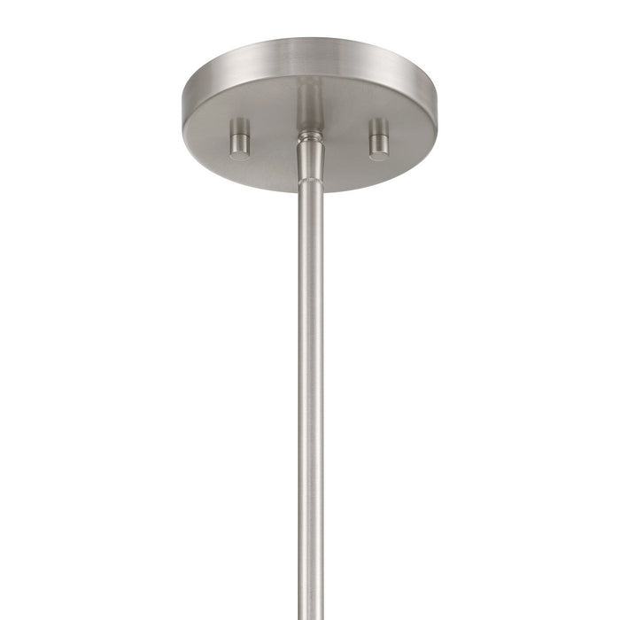 Meridian M100136BN Two Light Chandelier, Brushed Nickel