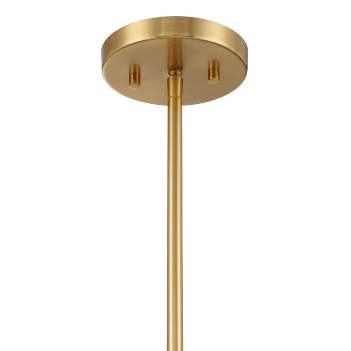 Meridian M100136NB Two Light Chandelier, Natural Brass