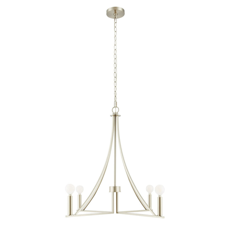 Meridian M100141BN Four Light Chandelier, Brushed Nickel