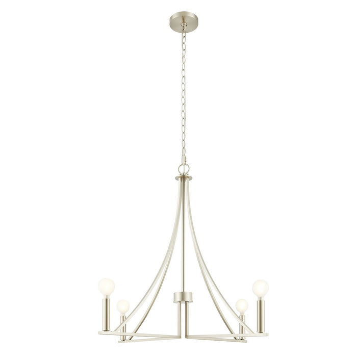 Meridian M100141BN Four Light Chandelier, Brushed Nickel