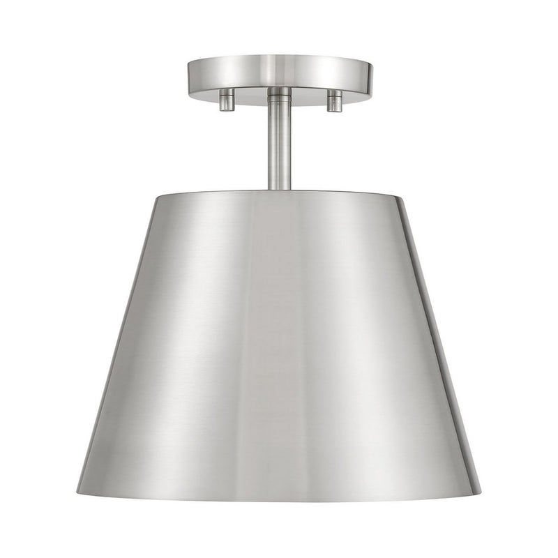 Meridian M60076BN One Light Semi-Flush Mount, Brushed Nickel