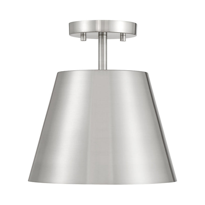 Meridian M60076BN One Light Semi-Flush Mount, Brushed Nickel