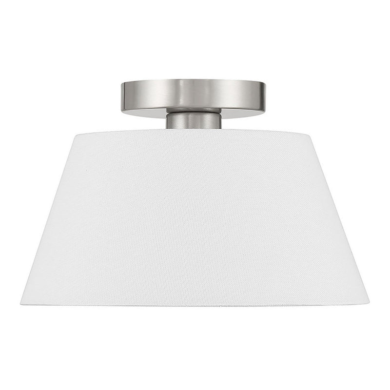Meridian M60077BN Three Light Semi-Flush Mount, Brushed Nickel