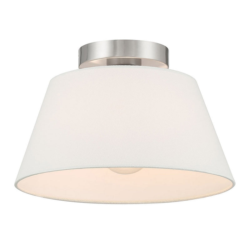 Meridian M60077BN Three Light Semi-Flush Mount, Brushed Nickel