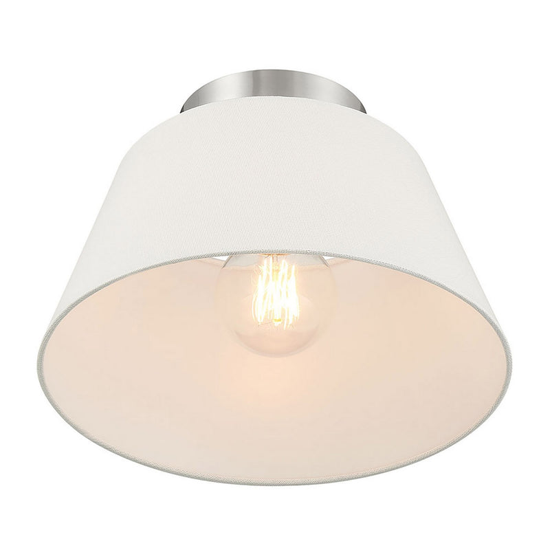 Meridian M60077BN Three Light Semi-Flush Mount, Brushed Nickel