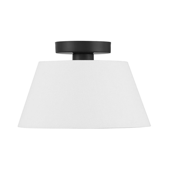 Meridian M60077MBK One Light Semi-Flush Mount, Matte Black