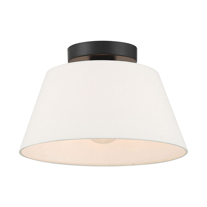 Meridian M60077MBK One Light Semi-Flush Mount, Matte Black