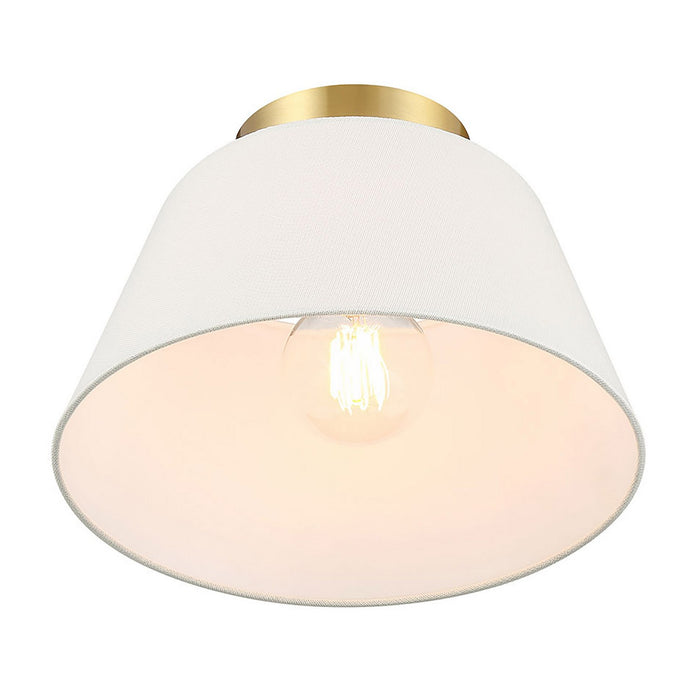 Meridian M60077NB Three Light Semi-Flush Mount, Natural Brass