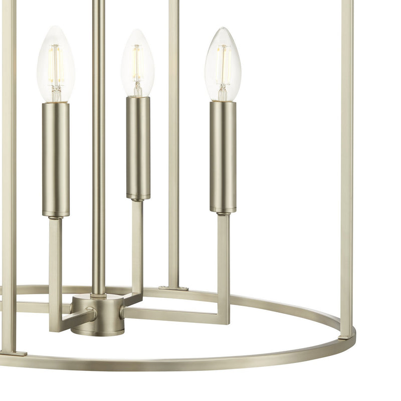 Meridian M7044BN Four Light Pendant, Brushed Nickel