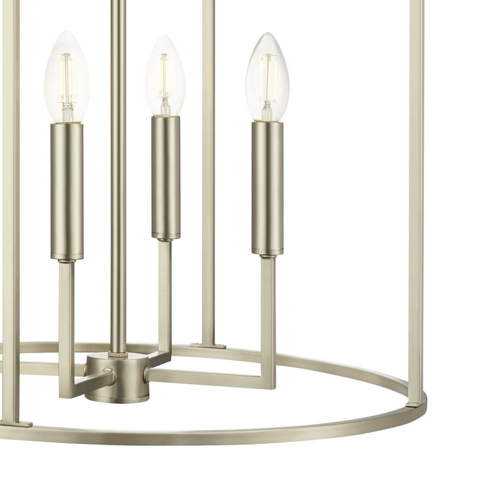Meridian M7044BN Four Light Pendant, Brushed Nickel