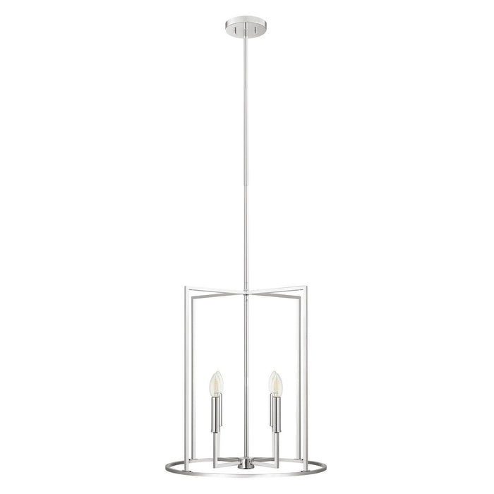Meridian M7044CH Four Light Pendant, Chrome