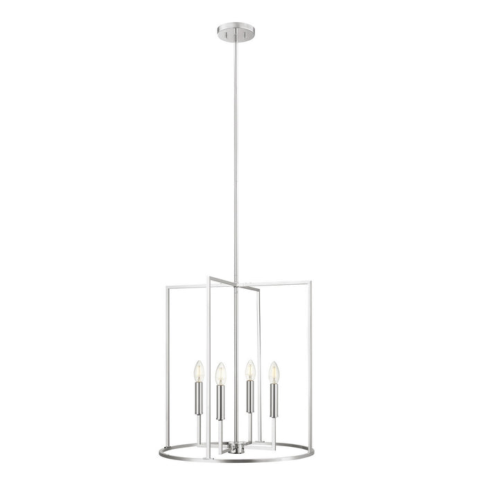 Meridian M7044CH Four Light Pendant, Chrome