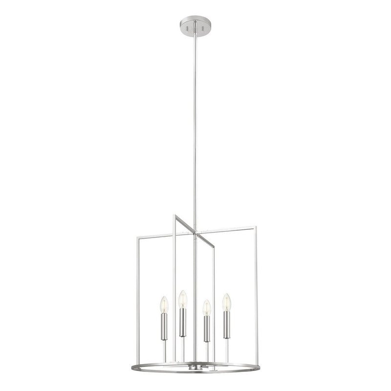 Meridian M7044CH Four Light Pendant, Chrome