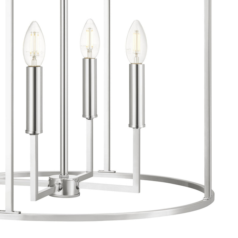 Meridian M7044CH Four Light Pendant, Chrome