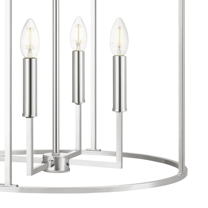 Meridian M7044CH Four Light Pendant, Chrome