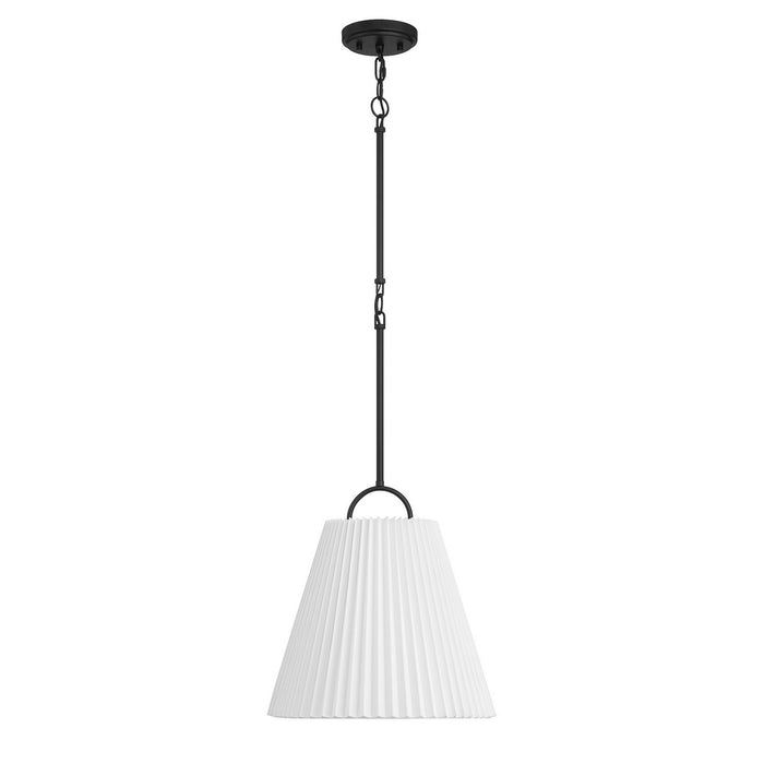 Meridian M7045MBK One Light Pendant, Matte Black