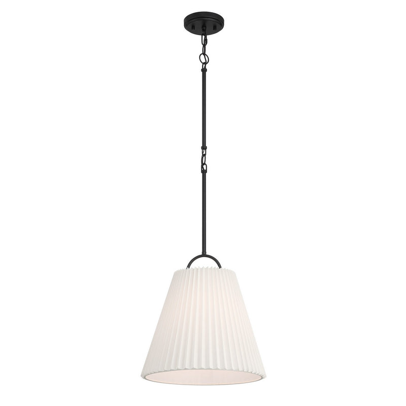 Meridian M7045MBK One Light Pendant, Matte Black