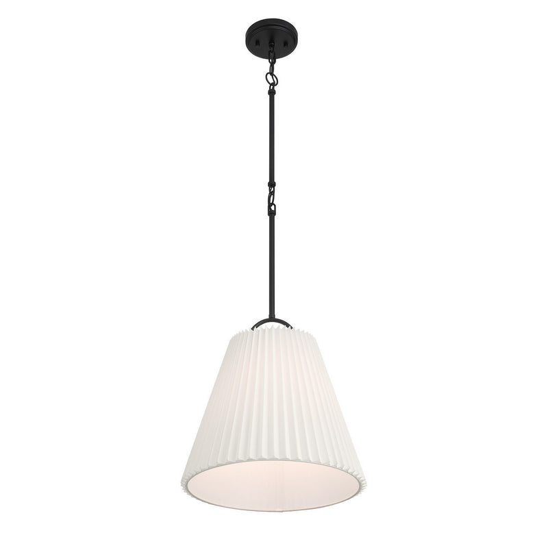 Meridian M7045MBK One Light Pendant, Matte Black