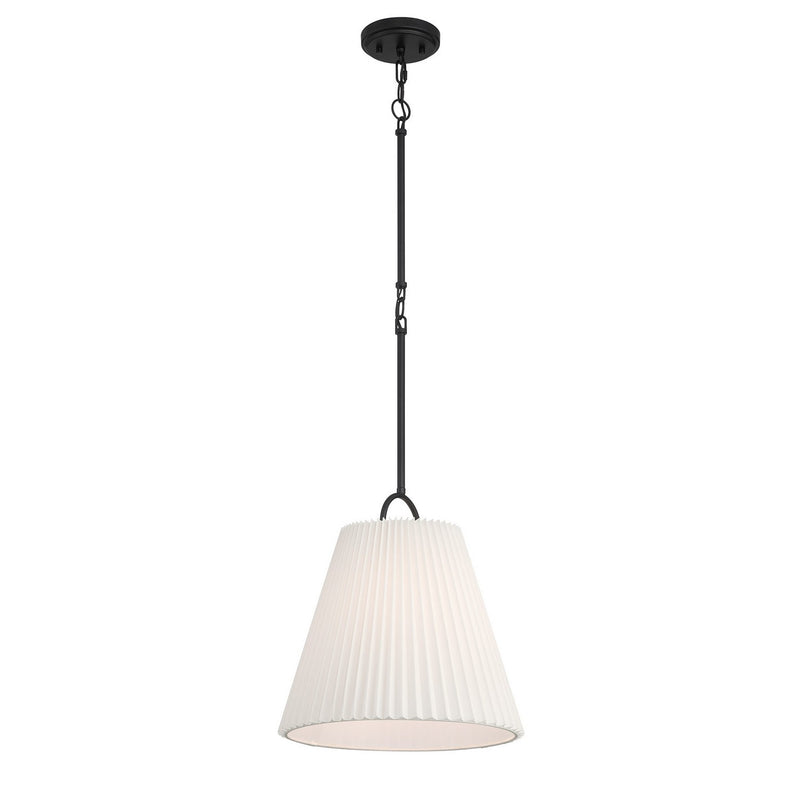 Meridian M7045MBK One Light Pendant, Matte Black