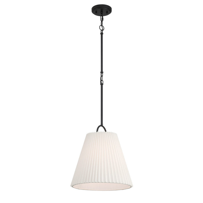 Meridian M7045MBK One Light Pendant, Matte Black