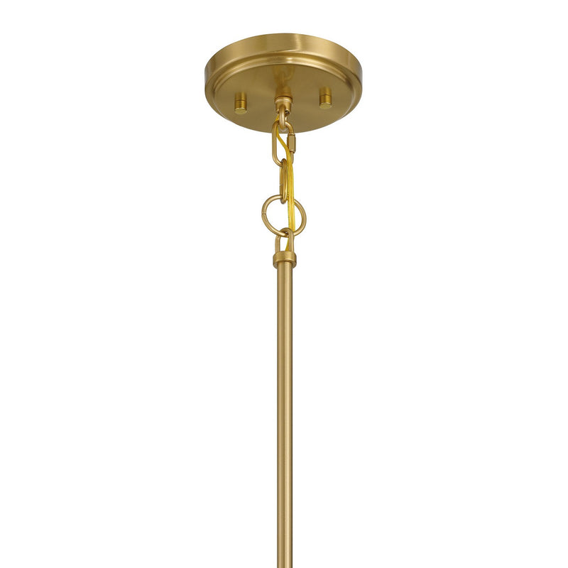Meridian M7045NB One Light Pendant, Natural Brass