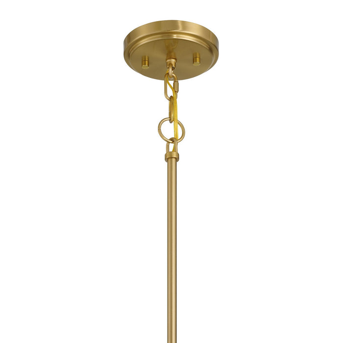 Meridian M7045NB One Light Pendant, Natural Brass