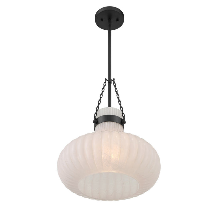 Meridian M7046MBK One Light Pendant, Matte Black