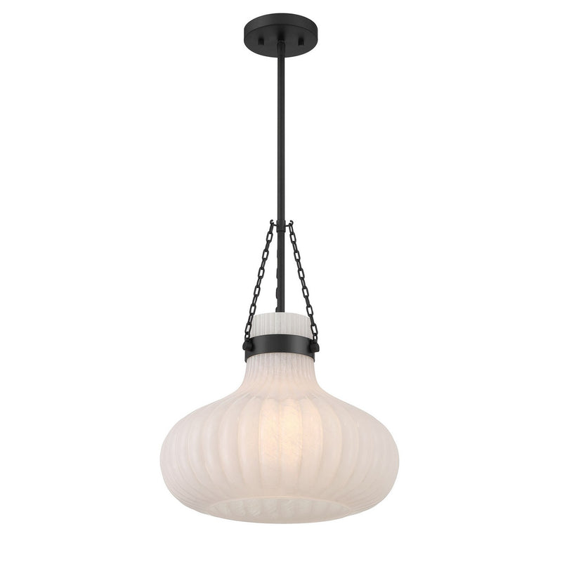 Meridian M7046MBK One Light Pendant, Matte Black