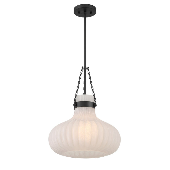 Meridian M7046MBK One Light Pendant, Matte Black