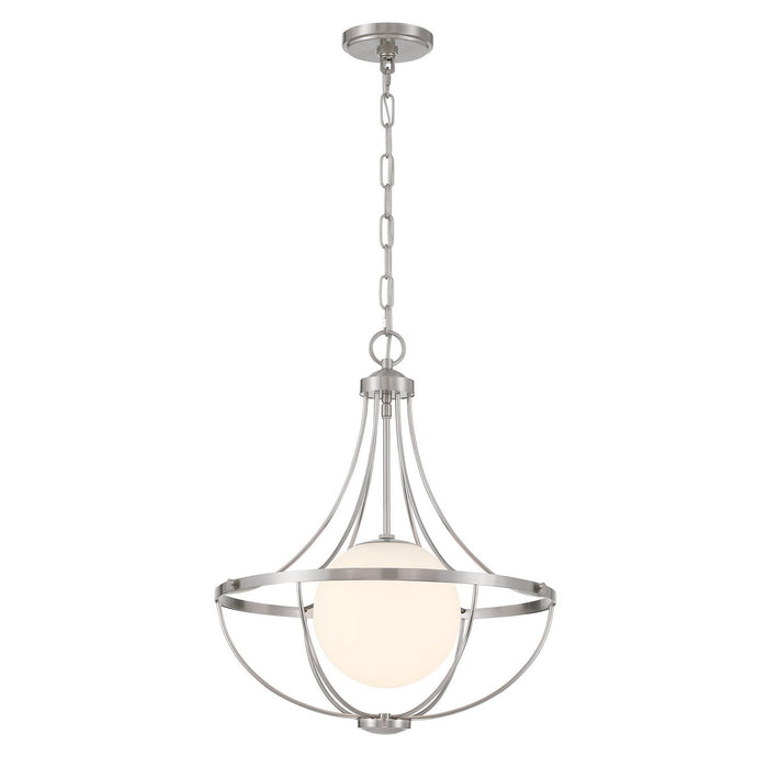 Meridian M7047BN One Light Pendant, Brushed Nickel