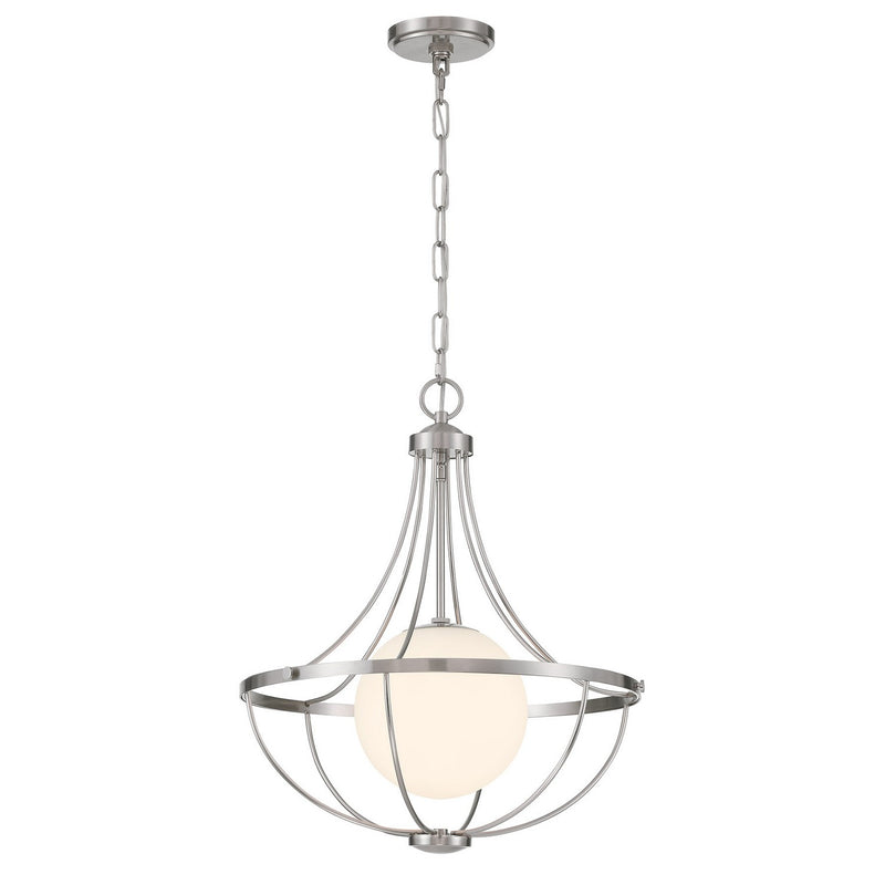 Meridian M7047BN One Light Pendant, Brushed Nickel