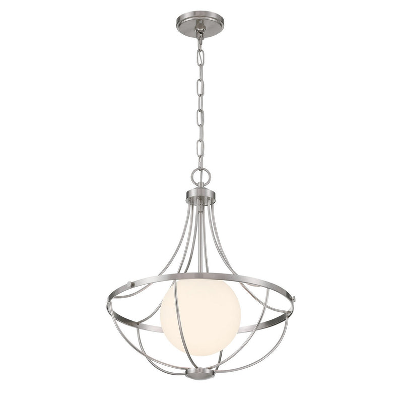 Meridian M7047BN One Light Pendant, Brushed Nickel