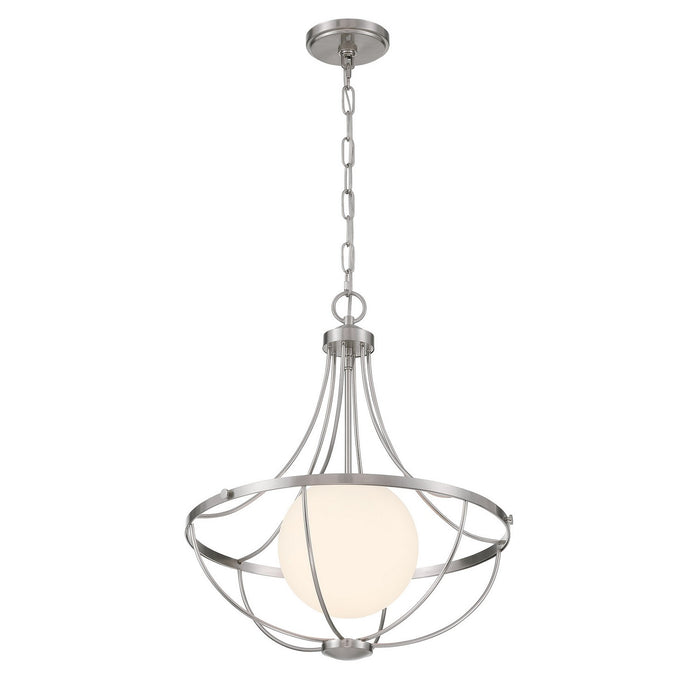 Meridian M7047BN One Light Pendant, Brushed Nickel