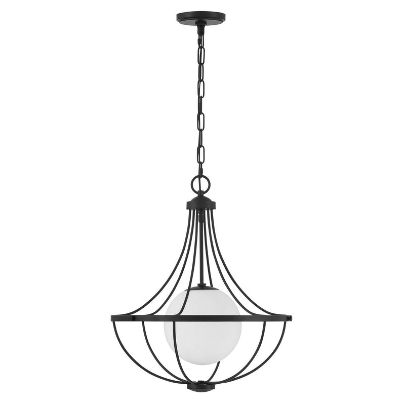 Meridian M7047MBK One Light Pendant, Matte Black