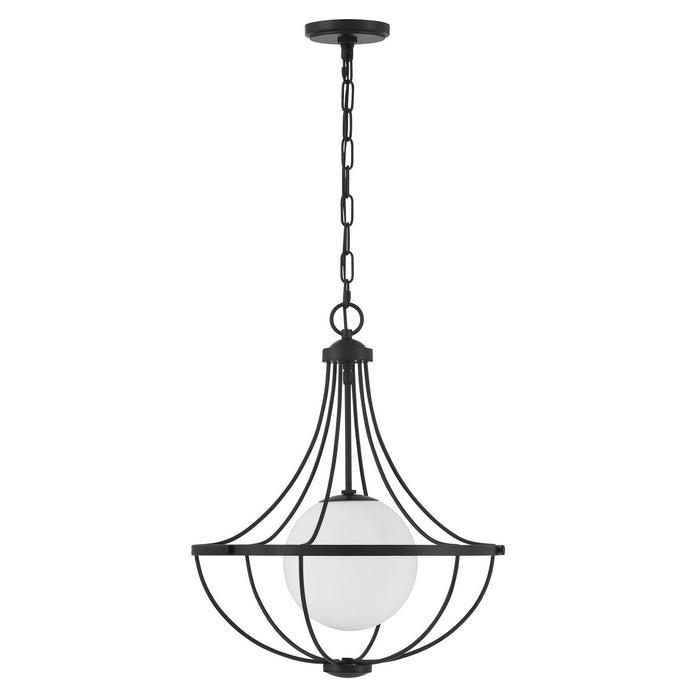 Meridian M7047MBK One Light Pendant, Matte Black