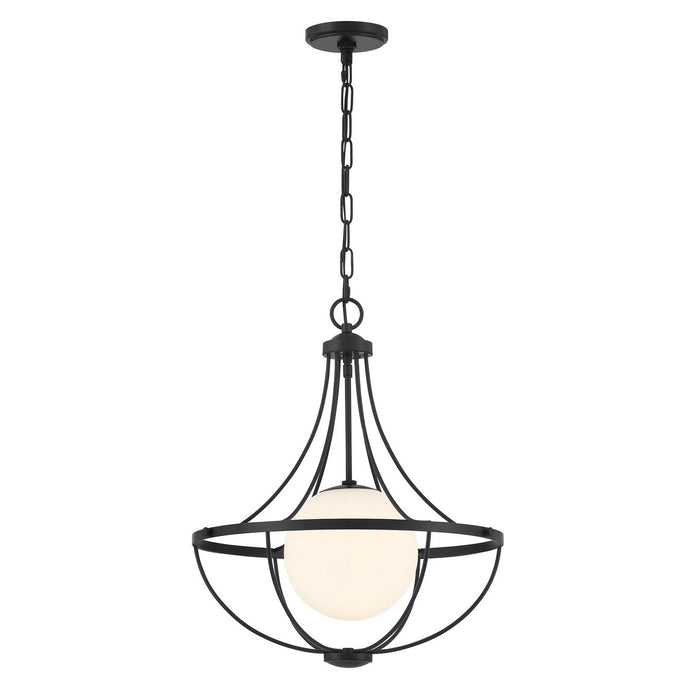 Meridian M7047MBK One Light Pendant, Matte Black