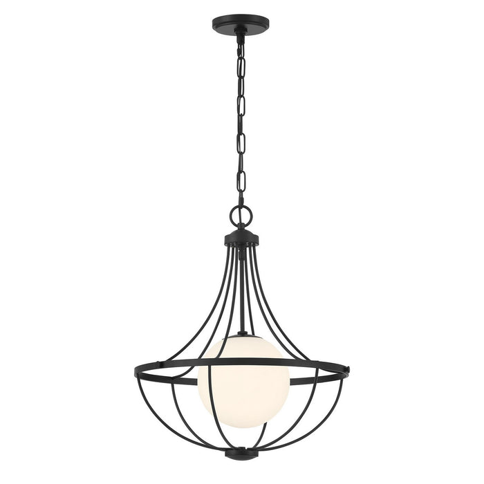Meridian M7047MBK One Light Pendant, Matte Black