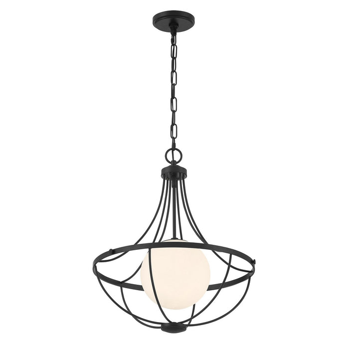 Meridian M7047MBK One Light Pendant, Matte Black