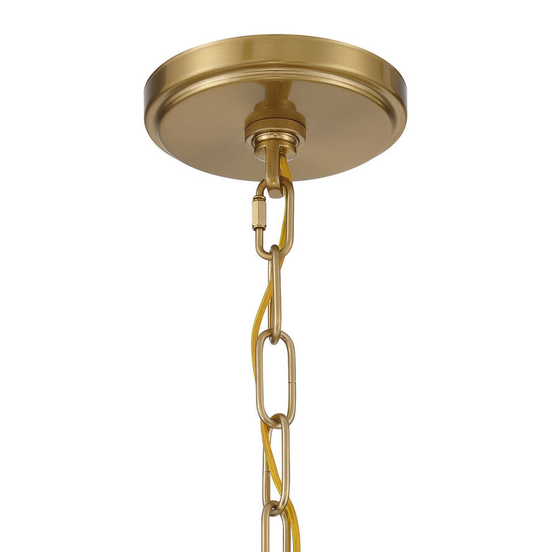 Meridian M7047NB One Light Pendant, Natural Brass