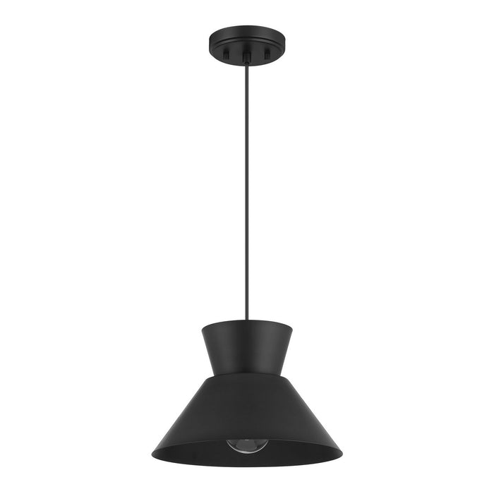 Meridian M7049MBK One Light Pendant, Matte Black