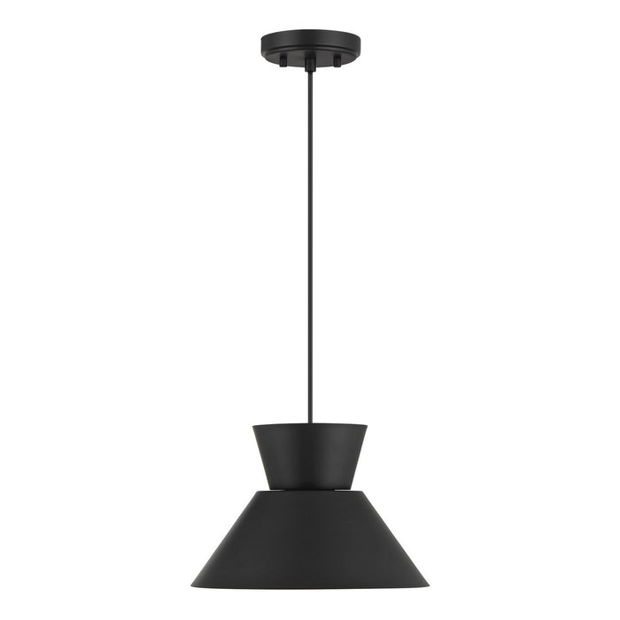 Meridian M7049MBK One Light Pendant, Matte Black