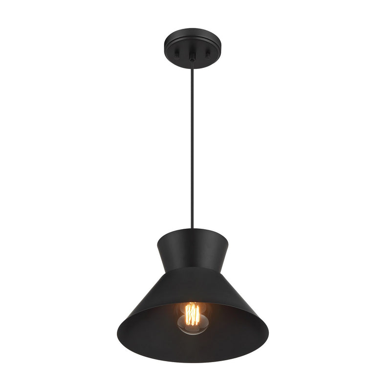 Meridian M7049MBK One Light Pendant, Matte Black
