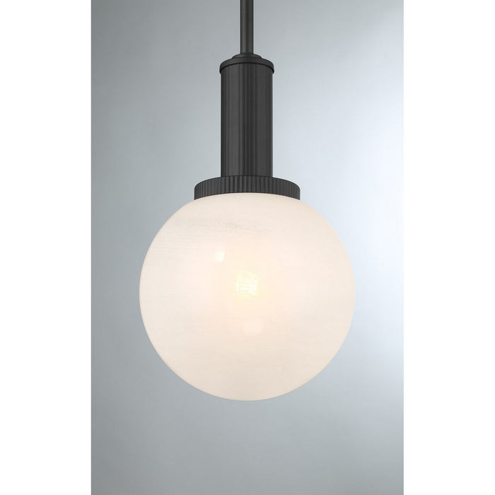 Meridian M7050MBK One Light Pendant, Matte Black
