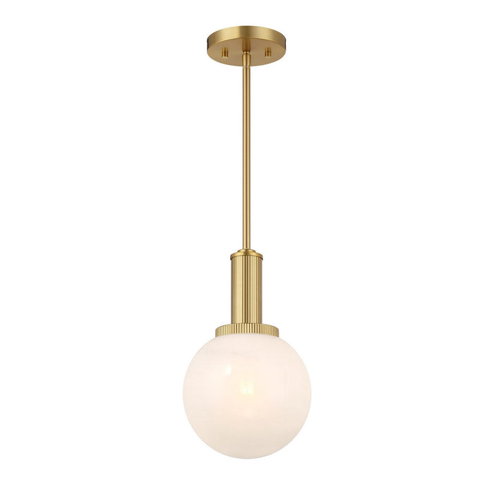 Meridian M7050NB One Light Pendant, Natural Brass