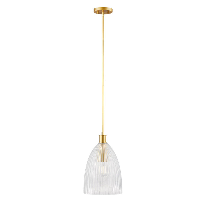 Meridian M7051NB One Light Pendant, Natural Brass