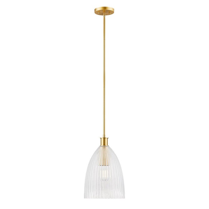 Meridian M7051NB One Light Pendant, Natural Brass