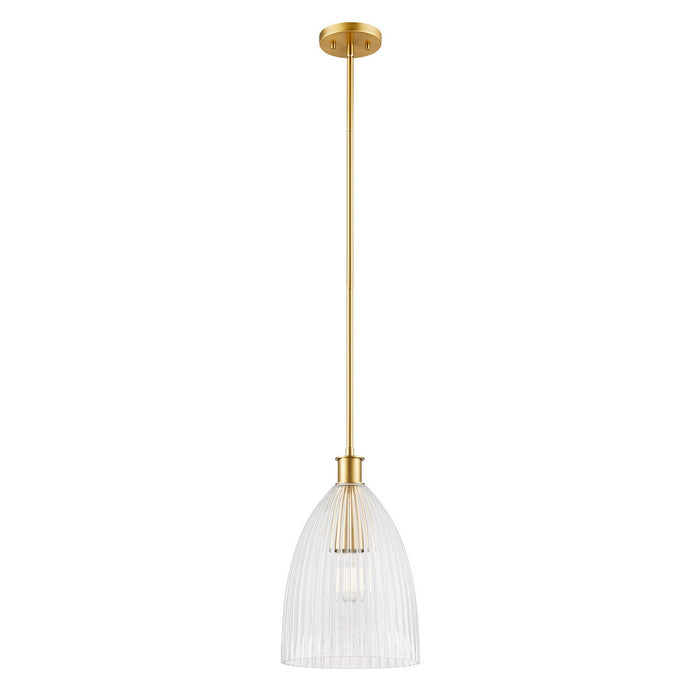 Meridian M7051NB One Light Pendant, Natural Brass