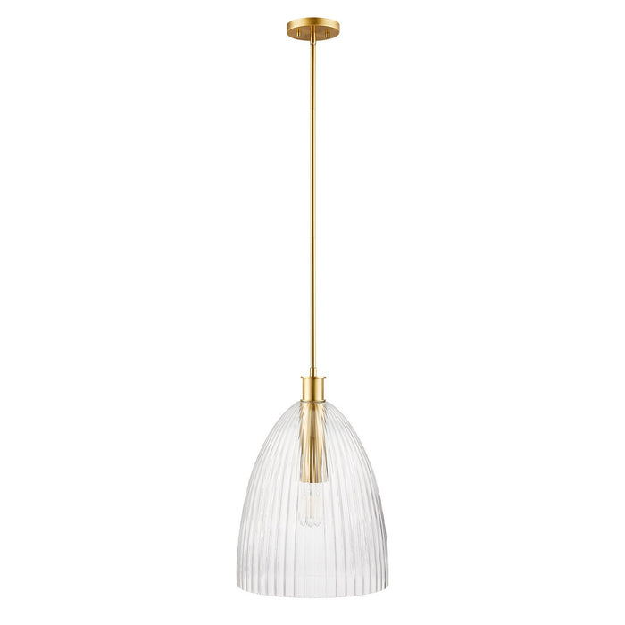 Meridian M7052NB One Light Pendant, Natural Brass
