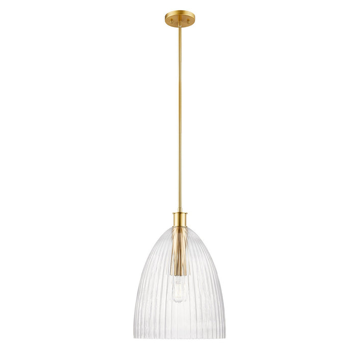 Meridian M7052NB One Light Pendant, Natural Brass
