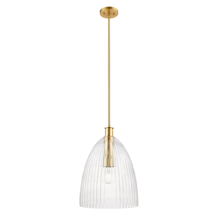 Meridian M7052NB One Light Pendant, Natural Brass